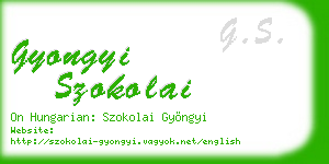 gyongyi szokolai business card