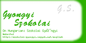 gyongyi szokolai business card